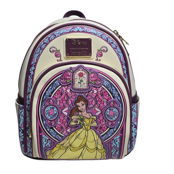 Loungefly Handbags - Loungefly Disney Beauty & the Beast Belle Stained Glass Mini Backpack NWT